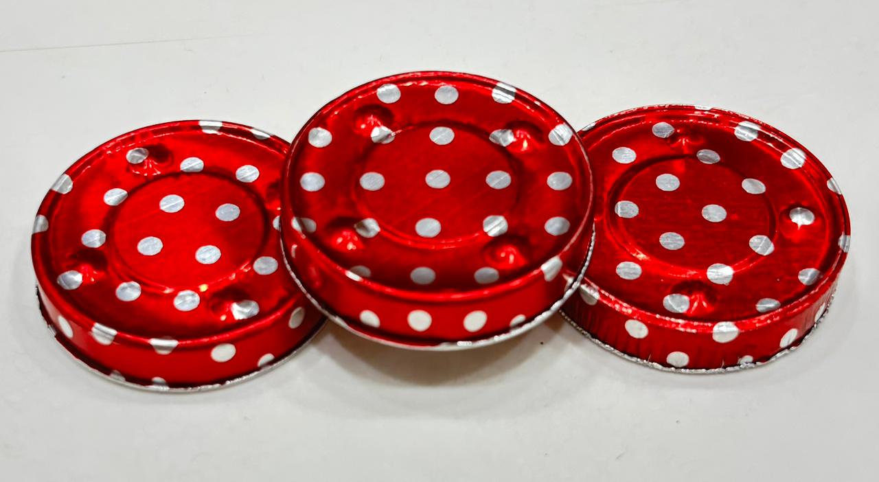 Dot Printed Candle Cap-35x8mm (Mix Colour)