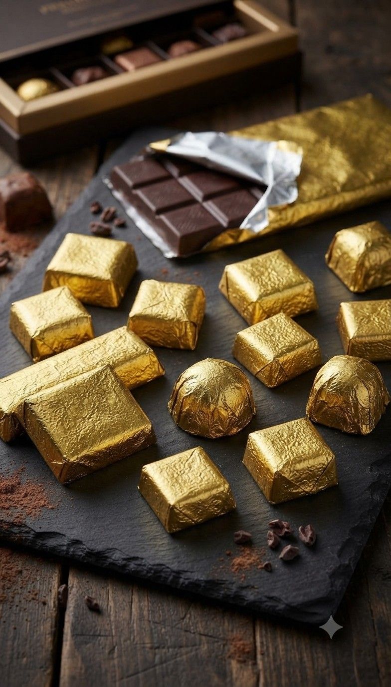 Golden Plain Chocolate Foil