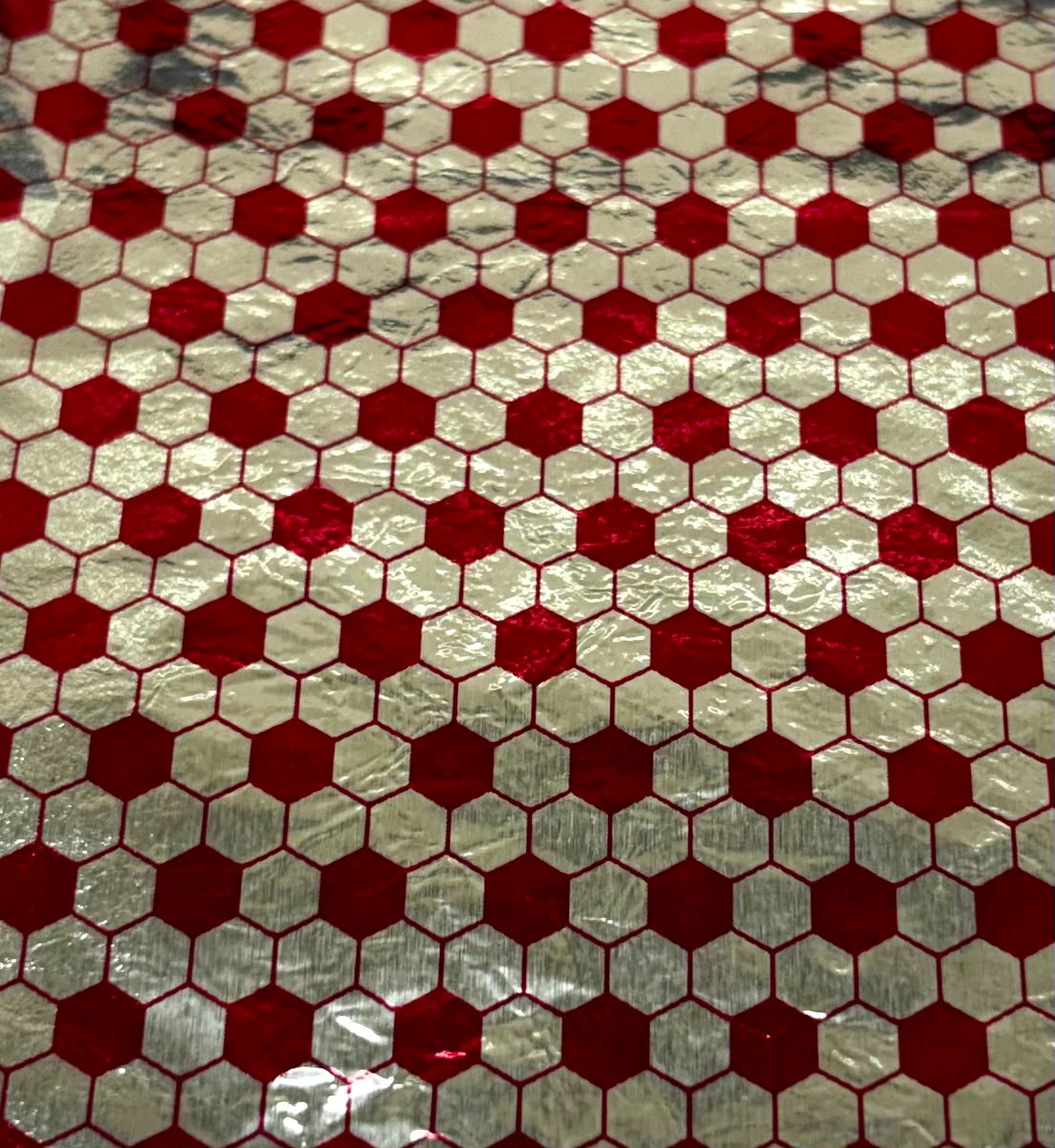 Football Design Chocolate Foil-Silver/Red