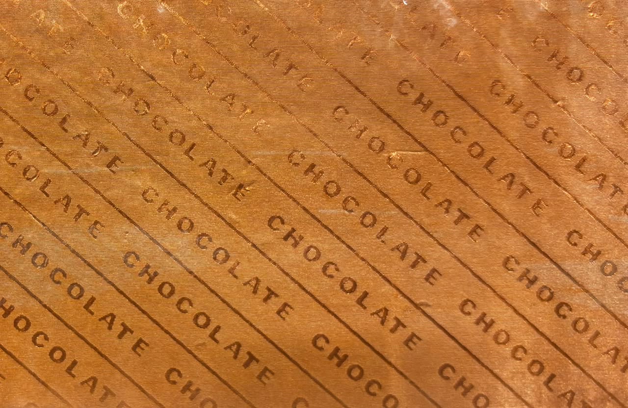 Chocolate Embossed Chocolate Foil Wrapper-Orange