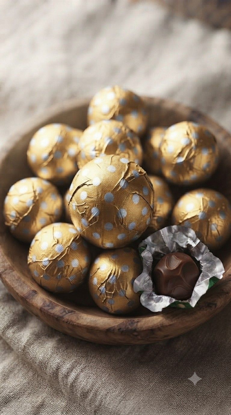 Dot Design Chocolate Foil Wrapper (Golden/Silver)