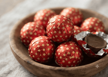 Dot Design Chocolate Foil Wrapper (Red/Golden)